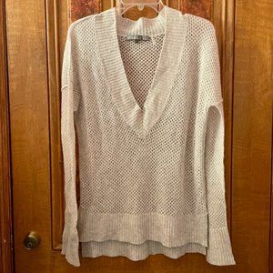 27 Miles Malibu Light Grey (Slightly) Oversized Knit Sweater in Light Grey Sz: L